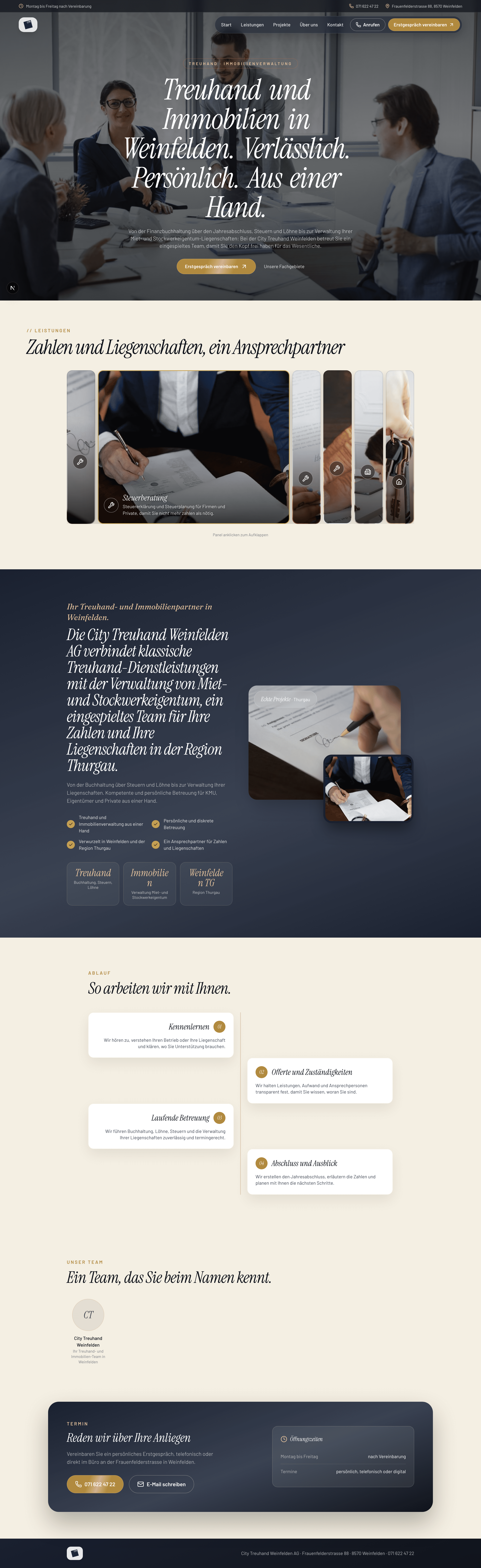 Entwurf der neuen Startseite